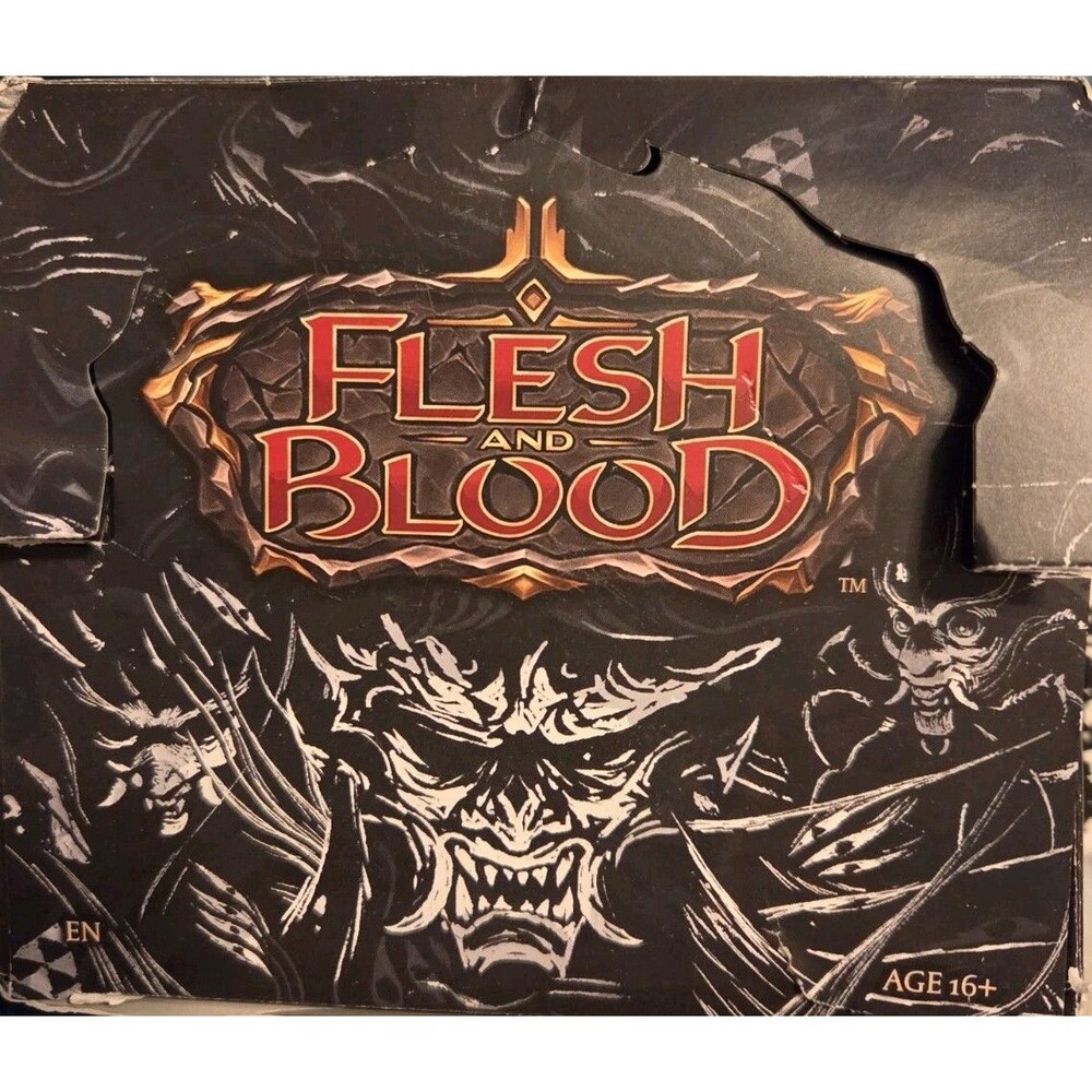 Flesh And Blood Empty Box The Hunterx 4 Foil Cards 1 Index Card